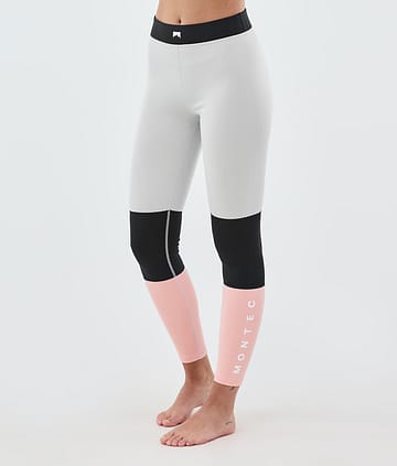 Montec Alpha W Pantalón Térmico Mujer Light Grey/Black/Soft Pink
