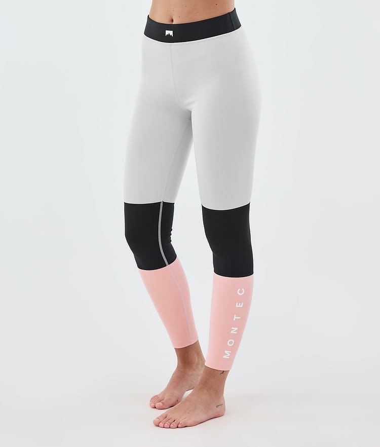 Montec Alpha W Pantalon thermique Femme Light Grey/Black/Soft Pink, Image 1 sur 7