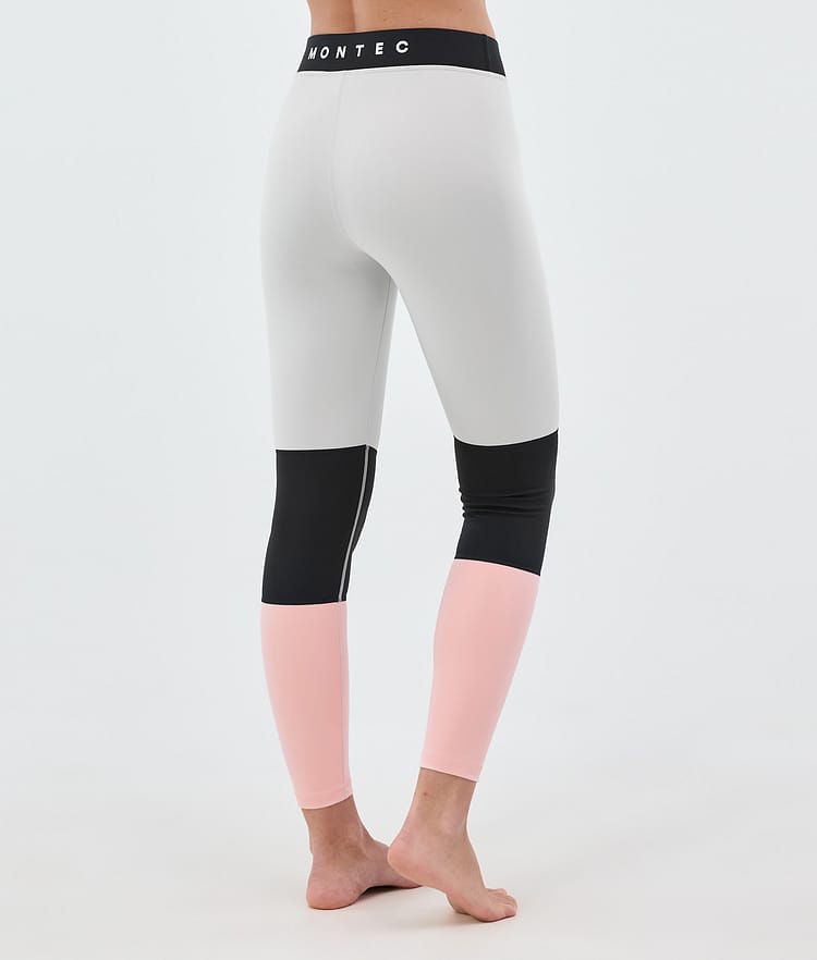 Montec Alpha W Pantalon thermique Femme Light Grey/Black/Soft Pink, Image 2 sur 7