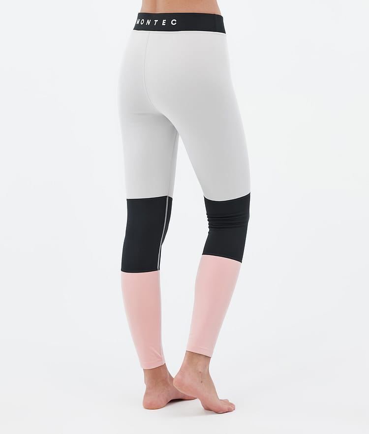 Montec Alpha W Basislaag Broek Dames Light Grey/Black/Soft Pink, Afbeelding 2 van 7