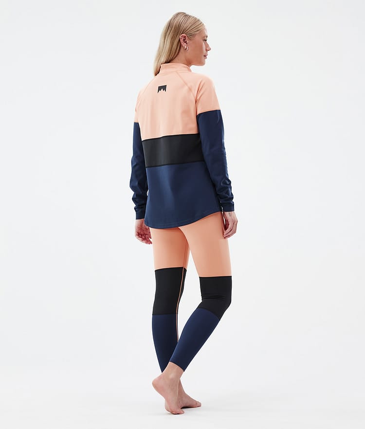 Montec Alpha W Baselayer tights Dame Faded Peach/Black/Dark Blue, Billede 4 af 7