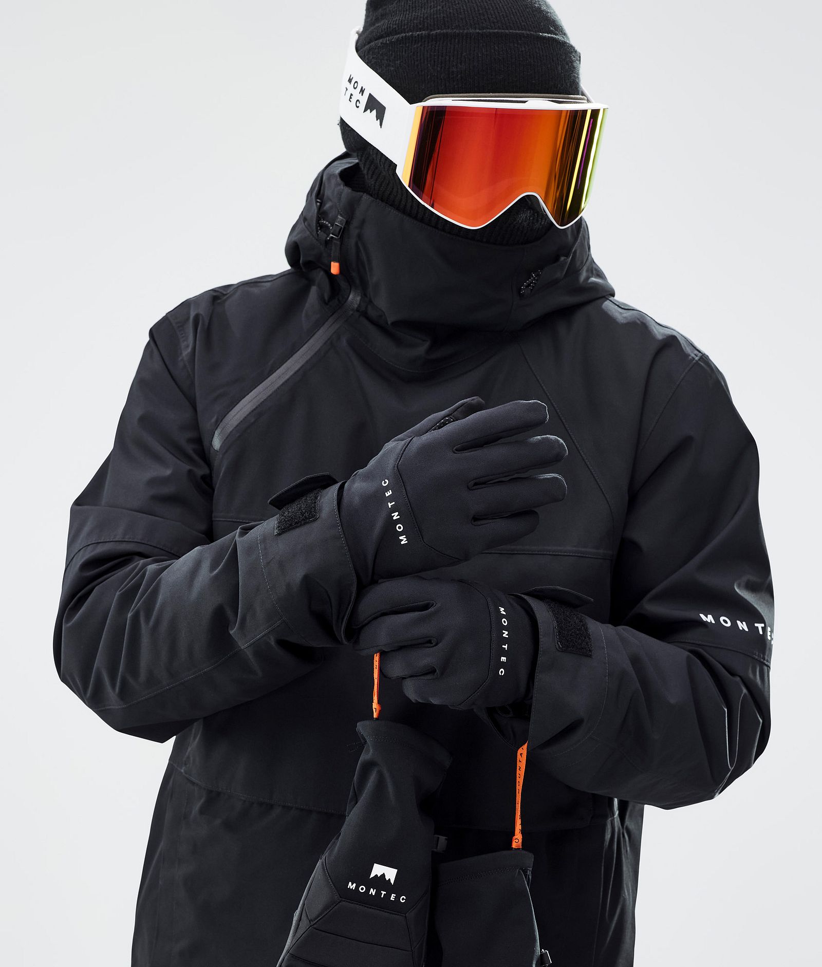 Montec Utility Ski Gloves Black/White