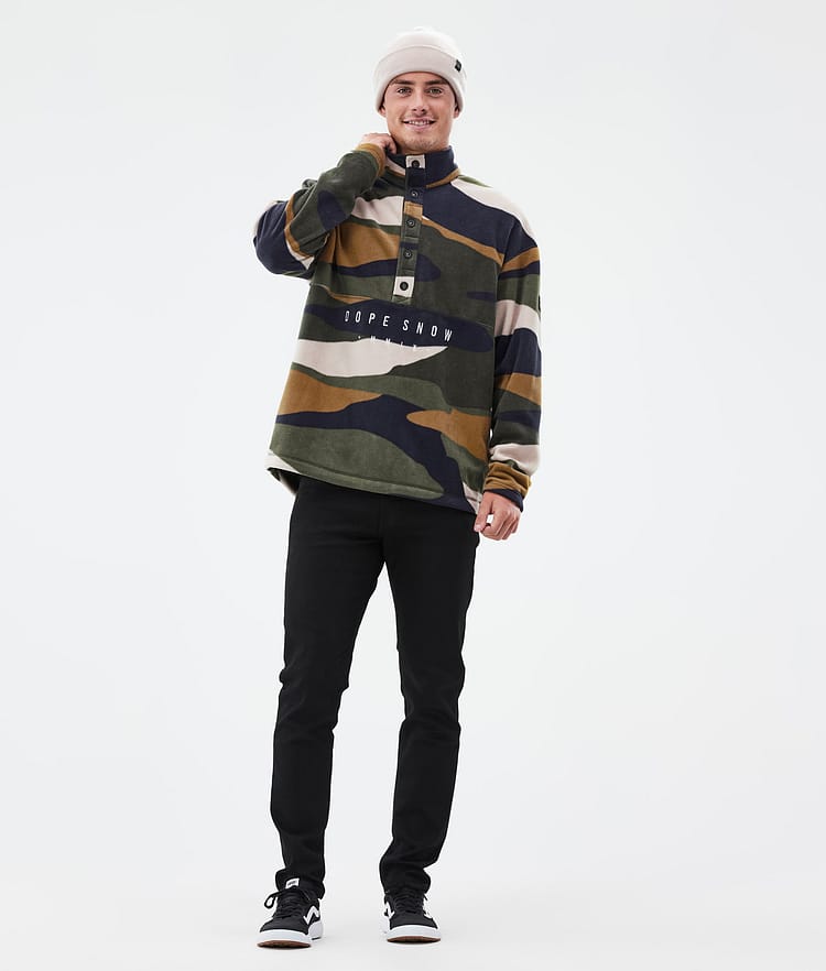 Dope Comfy Fleece Sweater Men Shards Gold Green, Image 3 of 6