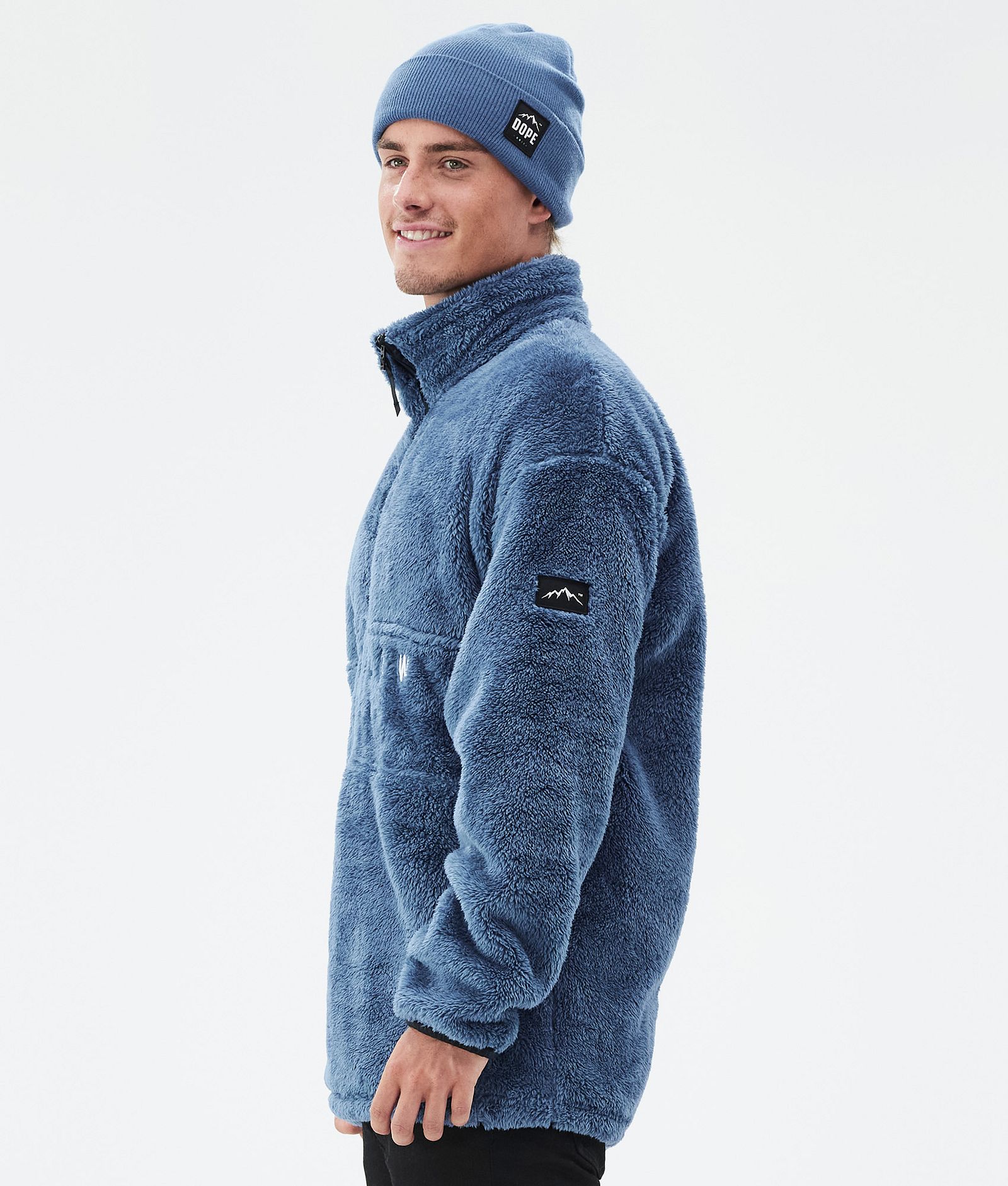 Dope Pile Fleece Sweater Men Blue Steel