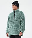 Dope Pile Fleece Trui Heren Faded Green