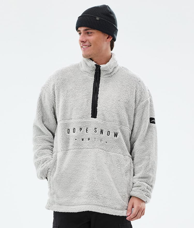 Dope Pile Fleece Trui Heren Light Grey Renewed, Afbeelding 1 van 7