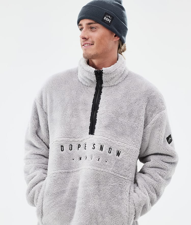 Dope Pile Sweat Polaire Homme Light Grey - Gris