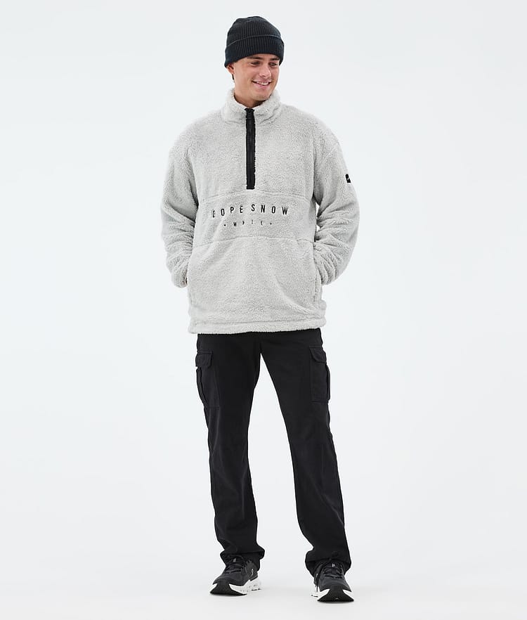 Dope Pile Fleece Trui Heren Light Grey Renewed, Afbeelding 3 van 7