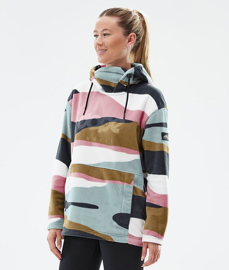 Dope Cozy II W Fleecová Mikina s Kapucí Dámské Shards Gold Muted Pink, Obrázek 1 z 7
