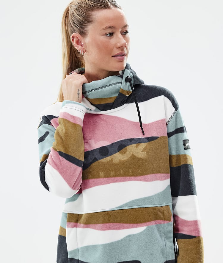 Dope Cozy II W Fleecová Mikina s Kapucí Dámské Shards Gold Muted Pink, Obrázek 2 z 7