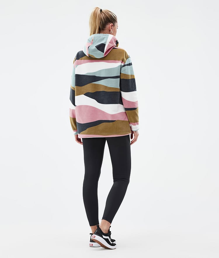 Dope Cozy II W Fleecová Mikina s Kapucí Dámské Shards Gold Muted Pink, Obrázek 4 z 7