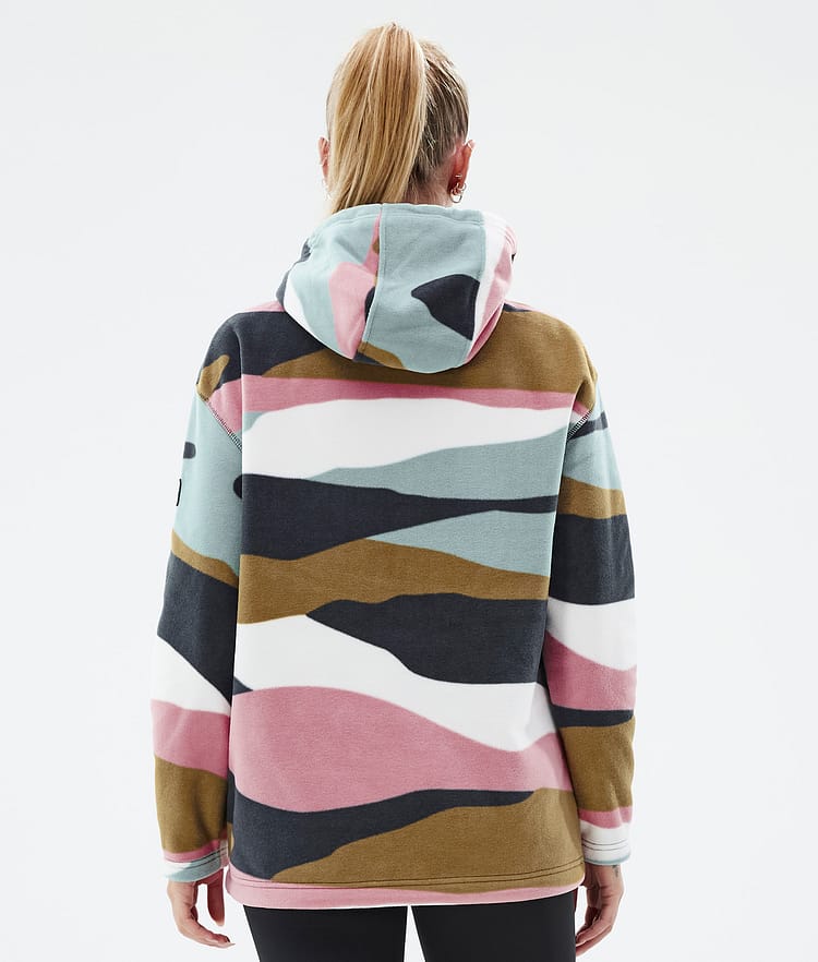 Dope Cozy II W Fleecová Mikina s Kapucí Dámské Shards Gold Muted Pink, Obrázek 6 z 7