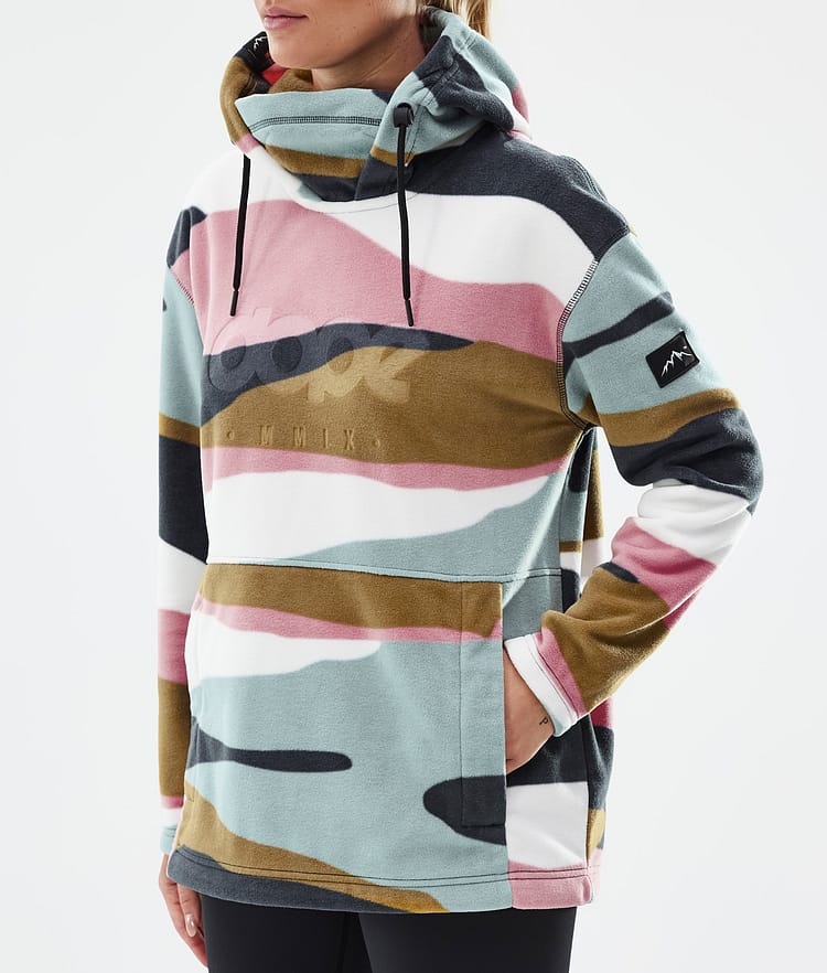 Dope Cozy II W Fleecová Mikina s Kapucí Dámské Shards Gold Muted Pink, Obrázek 7 z 7