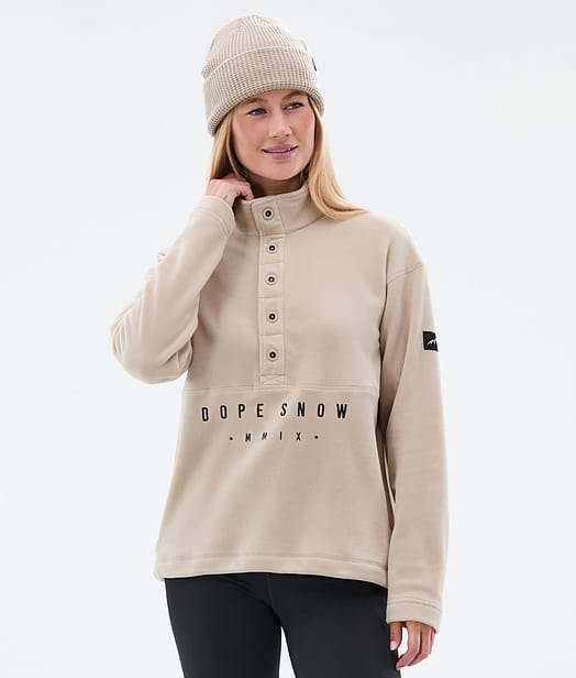 Dope Comfy W Fleece Trui Dames Sand