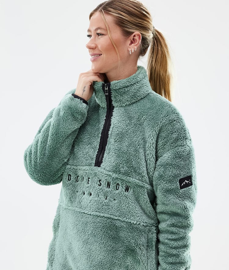 Dope Pile W Fleece Sweater Women Faded Green