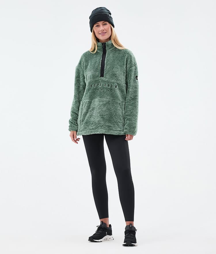 Dope Pile W Fleece Trui Dames Faded Green, Afbeelding 3 van 7