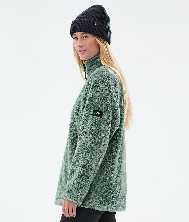 Dope Pile W Fleece Trui Dames Faded Green Renewed, Afbeelding 5 van 7