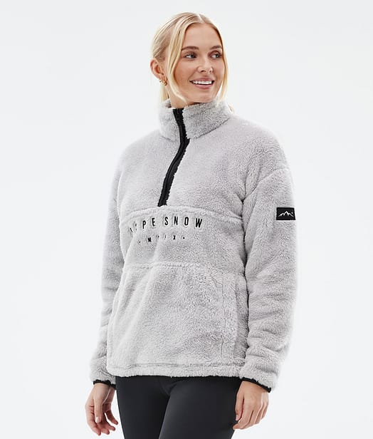 Dope Pile W Fleecepullover Damen Light Grey