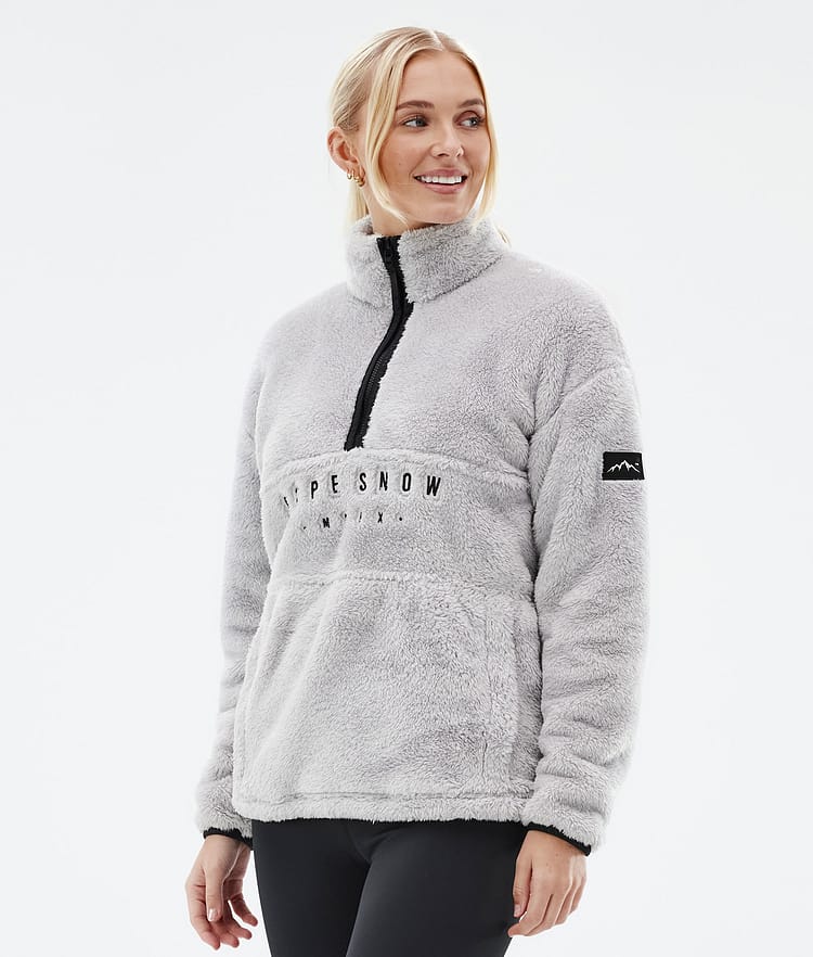 Dope Pile W Fleece Sweater Women Light Grey Renewed