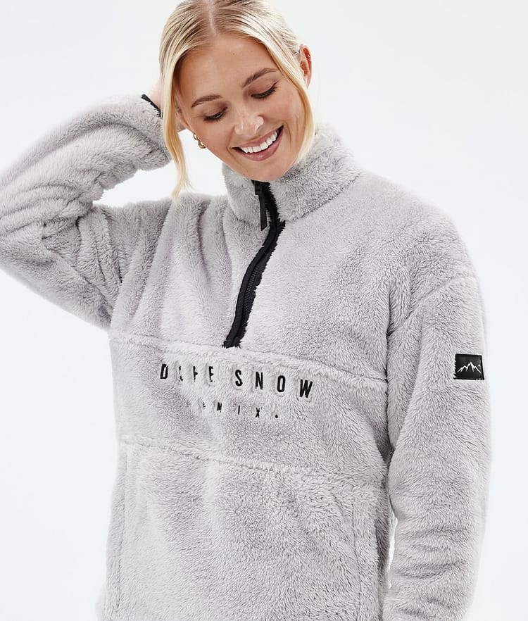 Dope Pile W Fleece Trui Dames Light Grey, Afbeelding 2 van 7