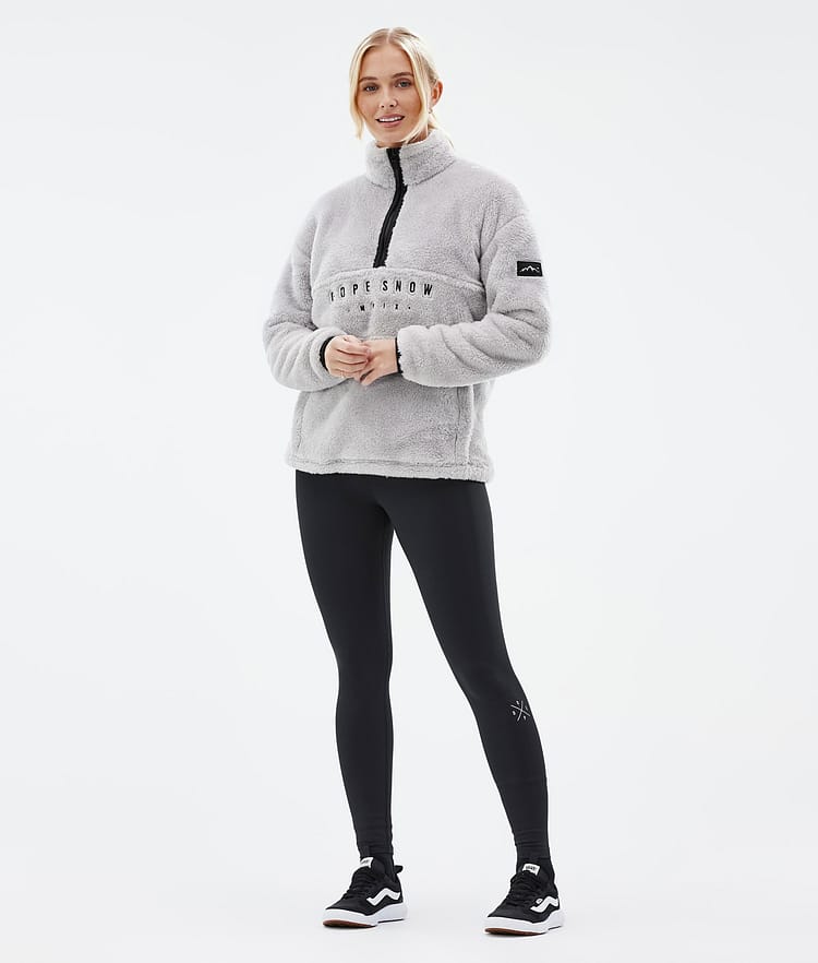 Dope Pile W Fleece Trui Dames Light Grey, Afbeelding 3 van 7