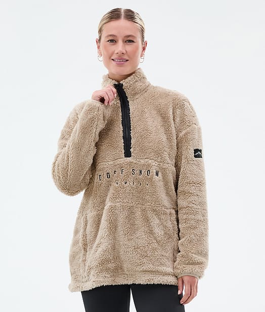 Dope Pile W Fleece Trui Dames Sand