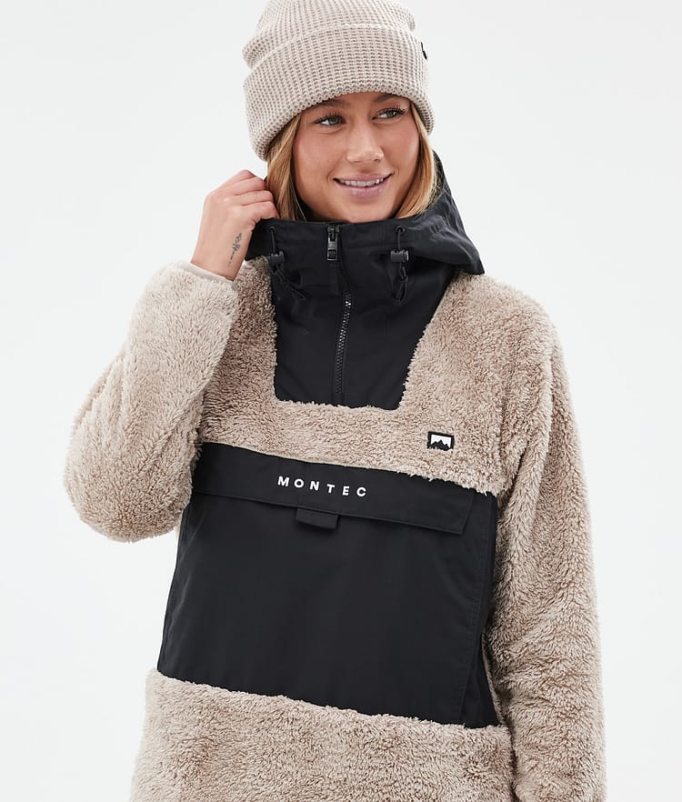 Montec Lima W Fleece Hoodie Dames Sand/Black, Afbeelding 2 van 8