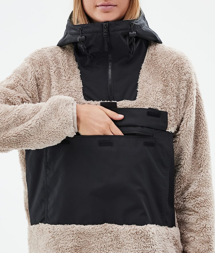 Montec Lima W Fleece Hoodie Dames Sand/Black, Afbeelding 8 van 8