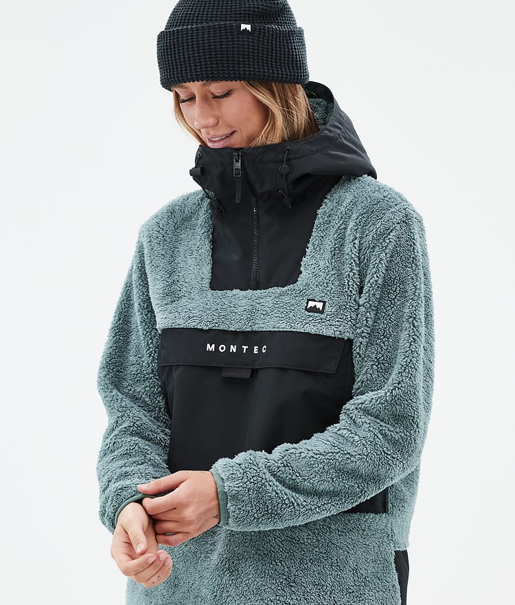 Montec Lima W Fleece Hoodie Dames Atlantic/Black, Afbeelding 2 van 8
