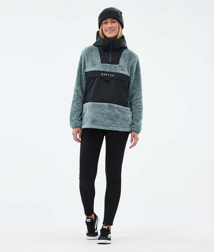 Montec Lima W Fleece Hoodie Dames Atlantic/Black, Afbeelding 3 van 8