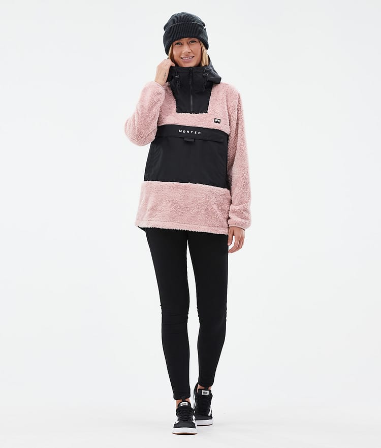 Montec Lima W Fleece Hoodie Dames Soft Pink/Black, Afbeelding 3 van 8