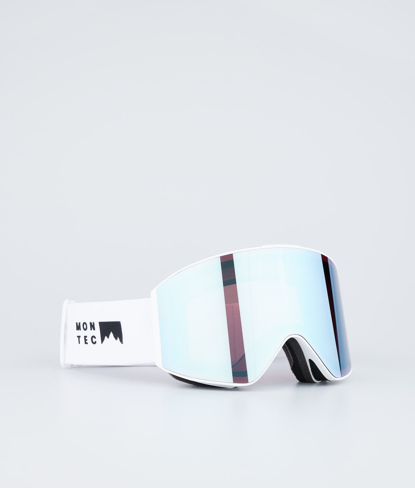 Montec Scope Ski Goggles White W/White Moon Blue Mirror