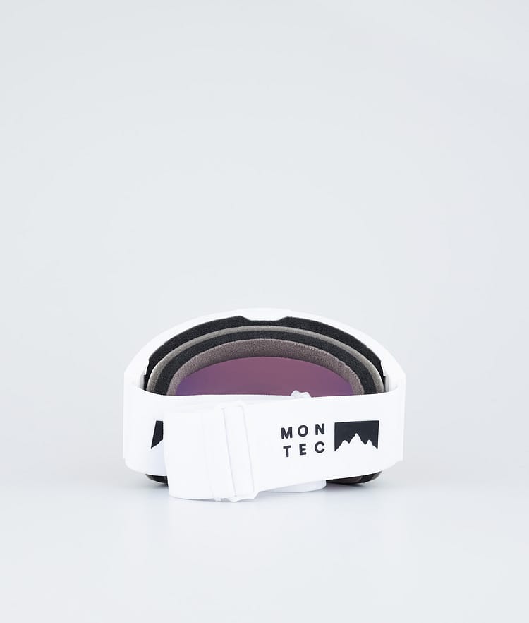 Montec Scope Skibril White W/White Ruby Red Mirror, Afbeelding 6 van 6