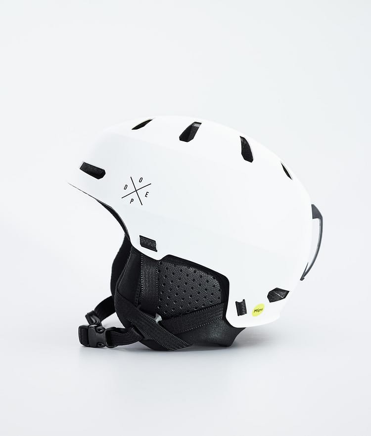 Dope Macon 2.0 MIPS Skihelm X-Up Matte White w/ Black, Afbeelding 2 van 8