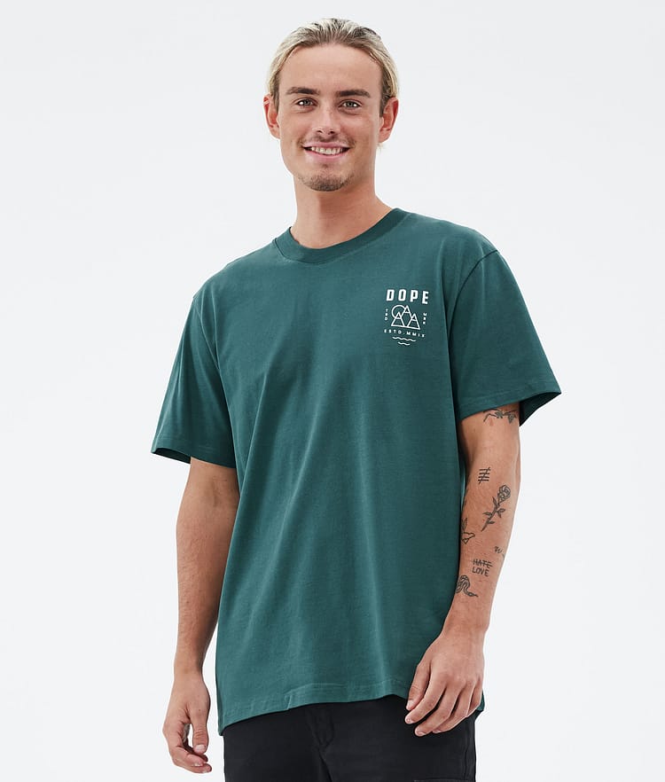 Dope Standard T-shirt Herre Summit Bottle Green, Billede 2 af 5