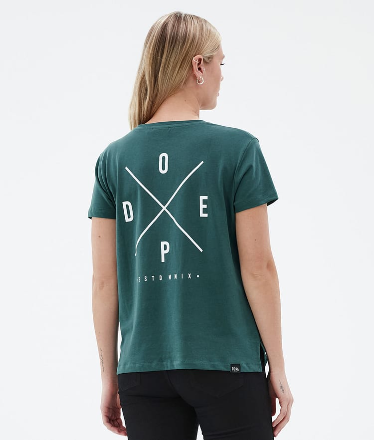Dope Standard W T-shirt Dames 2X-Up Bottle Green, Afbeelding 2 van 6