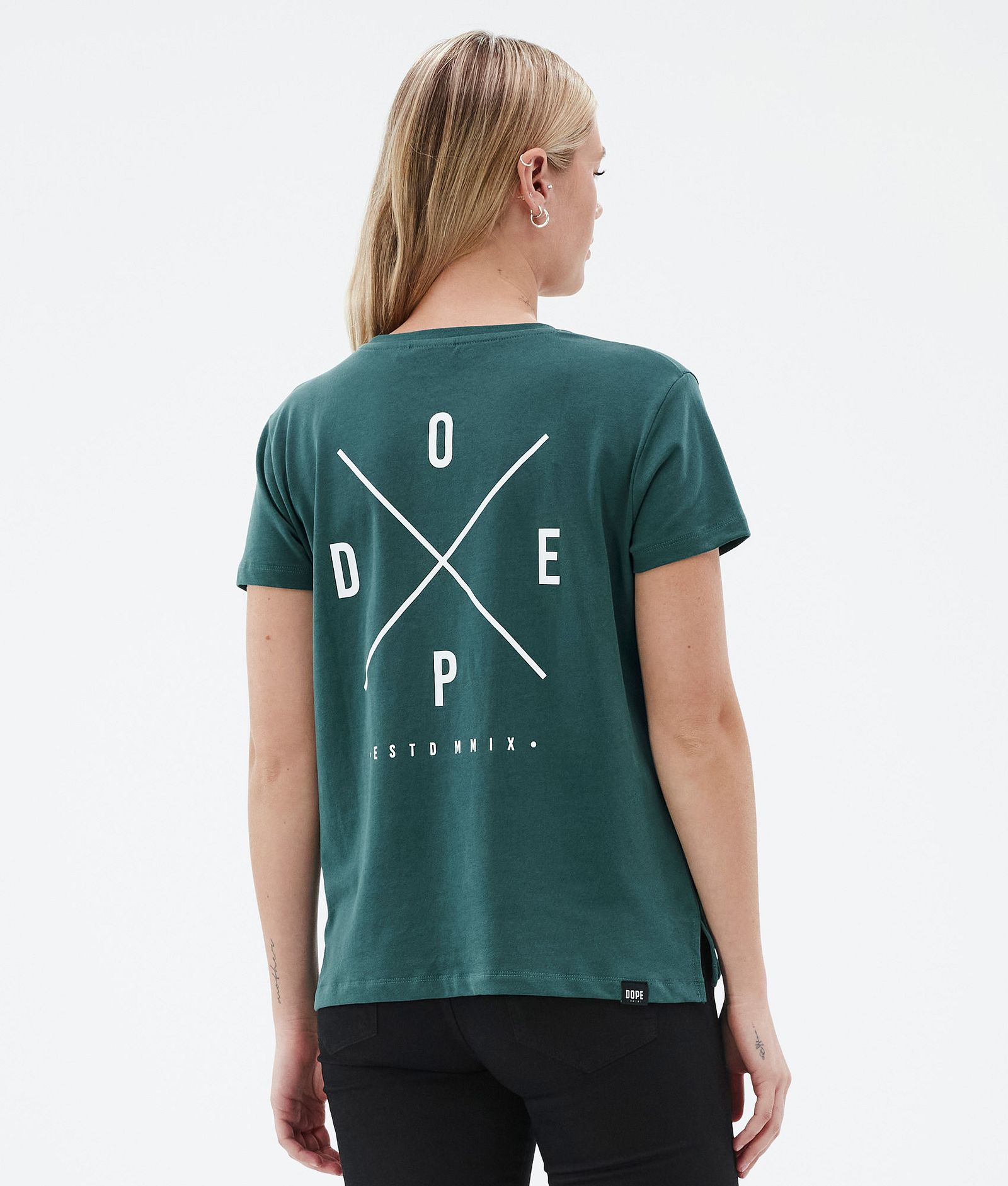 Dope Standard W T-shirt Dames 2X-Up Bottle Green