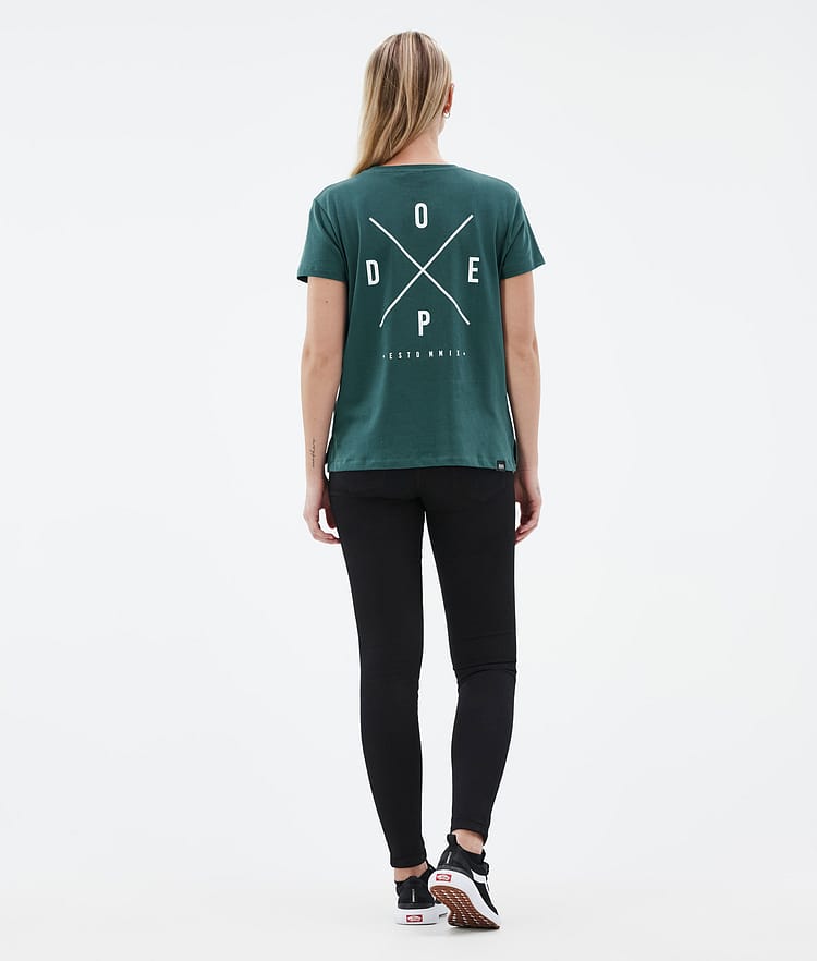 Dope Standard W T-shirt Dames 2X-Up Bottle Green