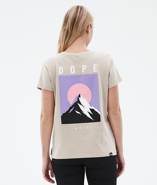 Dope Standard W T-shirt Dames Sand