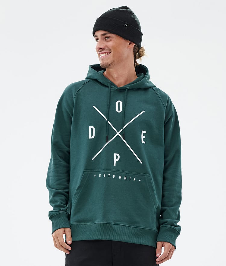 Dope Common Sudadera con Capucha Hombre 2X-Up Bottle Green, Imagen 1 de 7