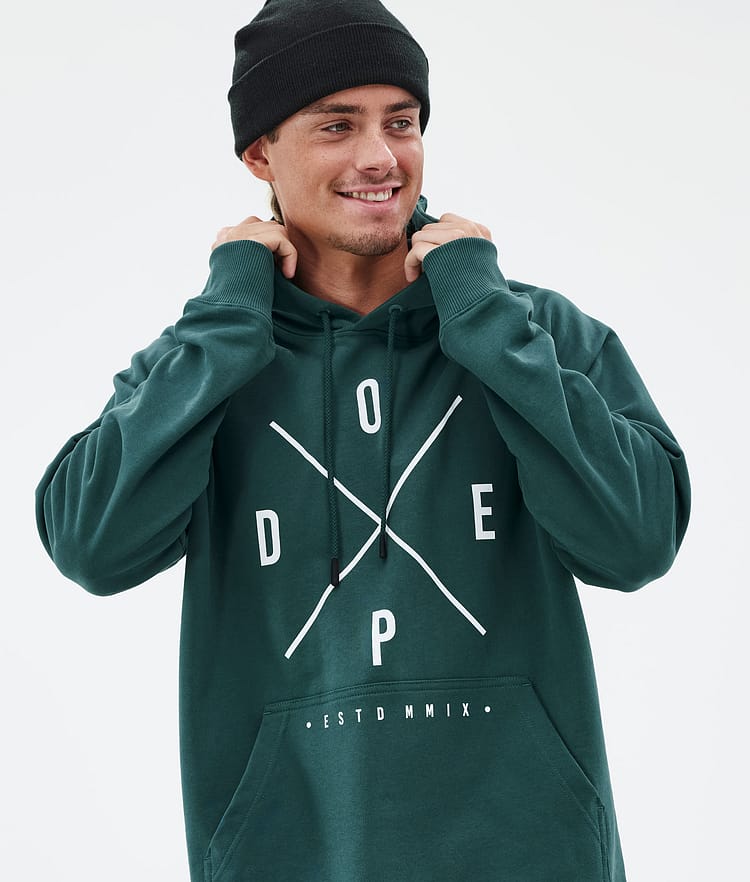 Dope Common Sudadera con Capucha Hombre 2X-Up Bottle Green, Imagen 2 de 7