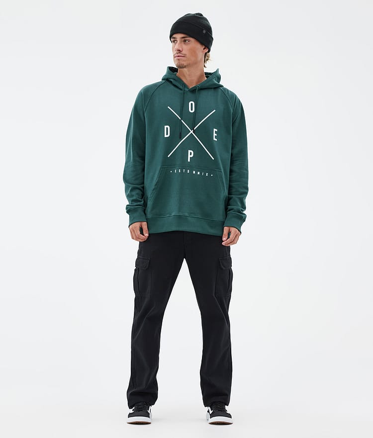 Dope Common Hoodie Herre 2X-Up Bottle Green, Billede 3 af 7