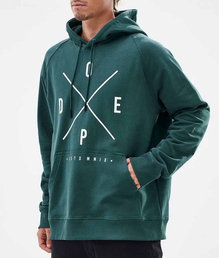 Dope Common Felpa con Cappuccio Uomo 2X-Up Bottle Green