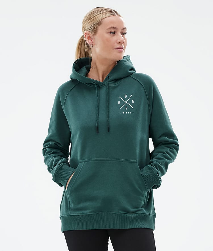 Dope Common W Hoodie Dames 2X-Up Bottle Green, Afbeelding 1 van 7