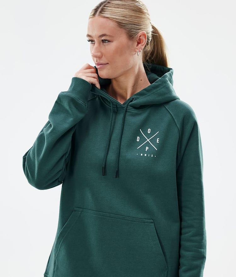 Dope Common W Hoodie Dames 2X-Up Bottle Green, Afbeelding 3 van 7