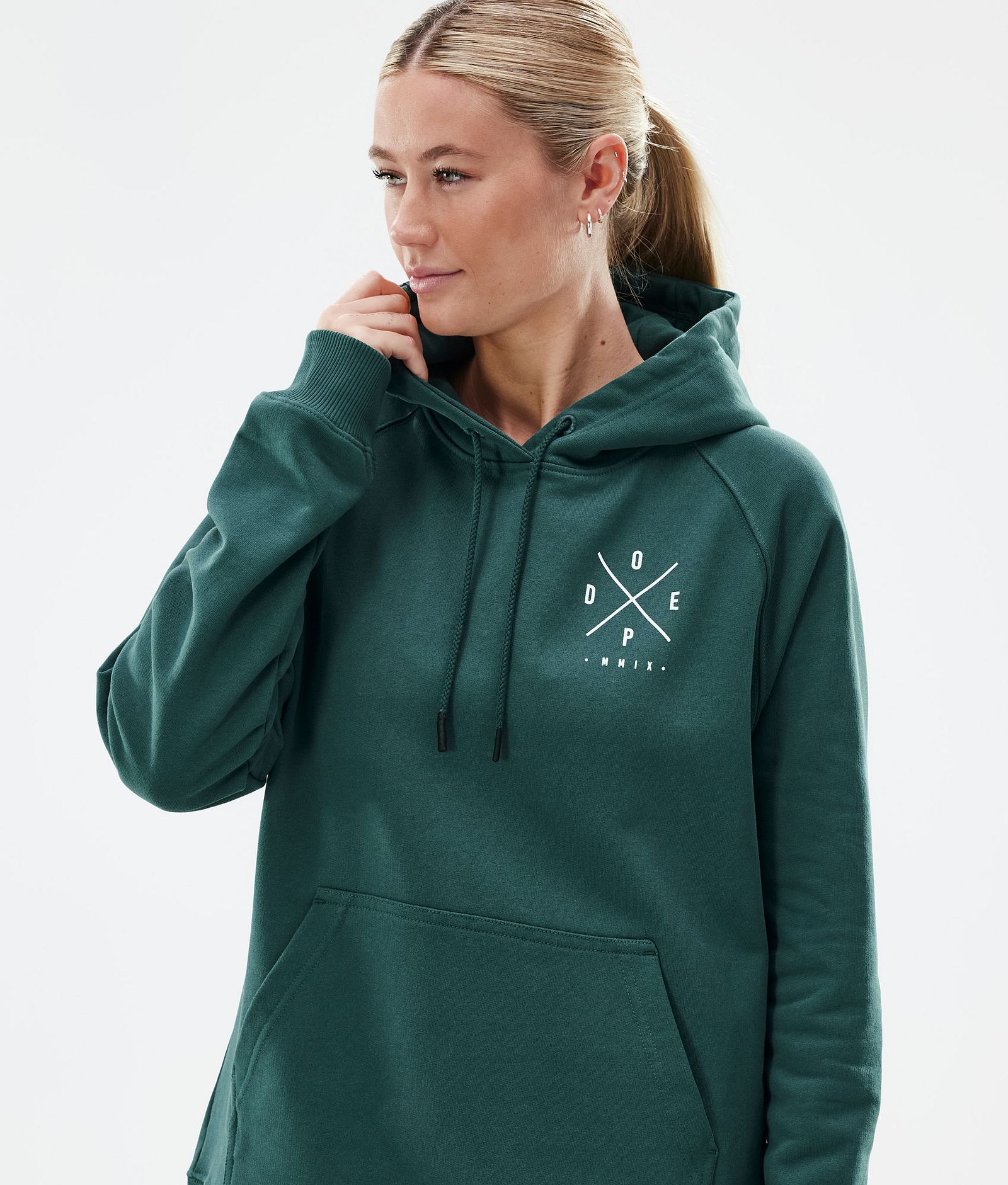 Dope Common W Sudadera con Capucha Mujer 2X-Up Bottle Green