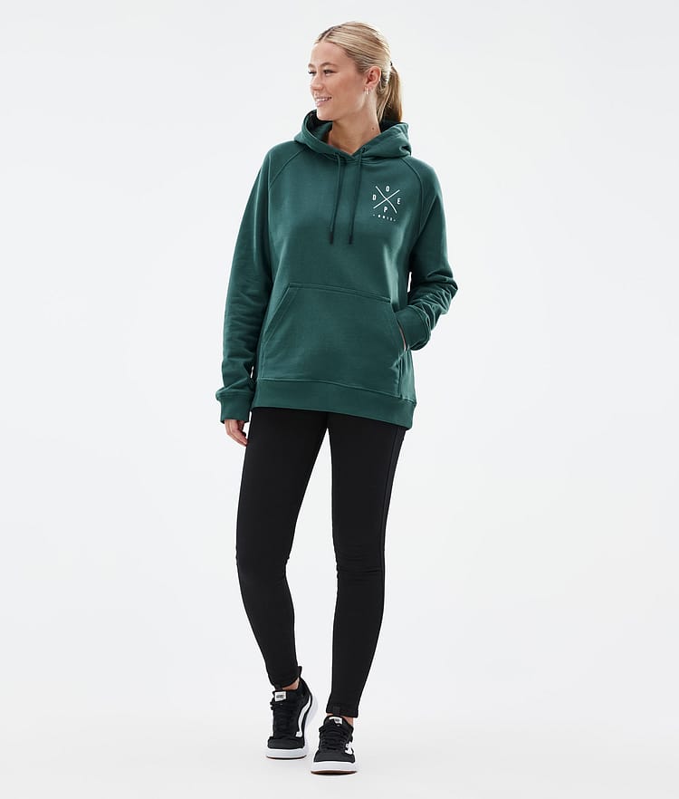 Dope Common W Hoodie Dames 2X-Up Bottle Green, Afbeelding 5 van 7