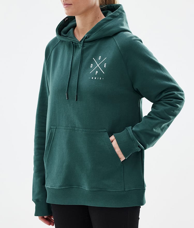 Dope Common W Hoodie Dames 2X-Up Bottle Green, Afbeelding 6 van 7