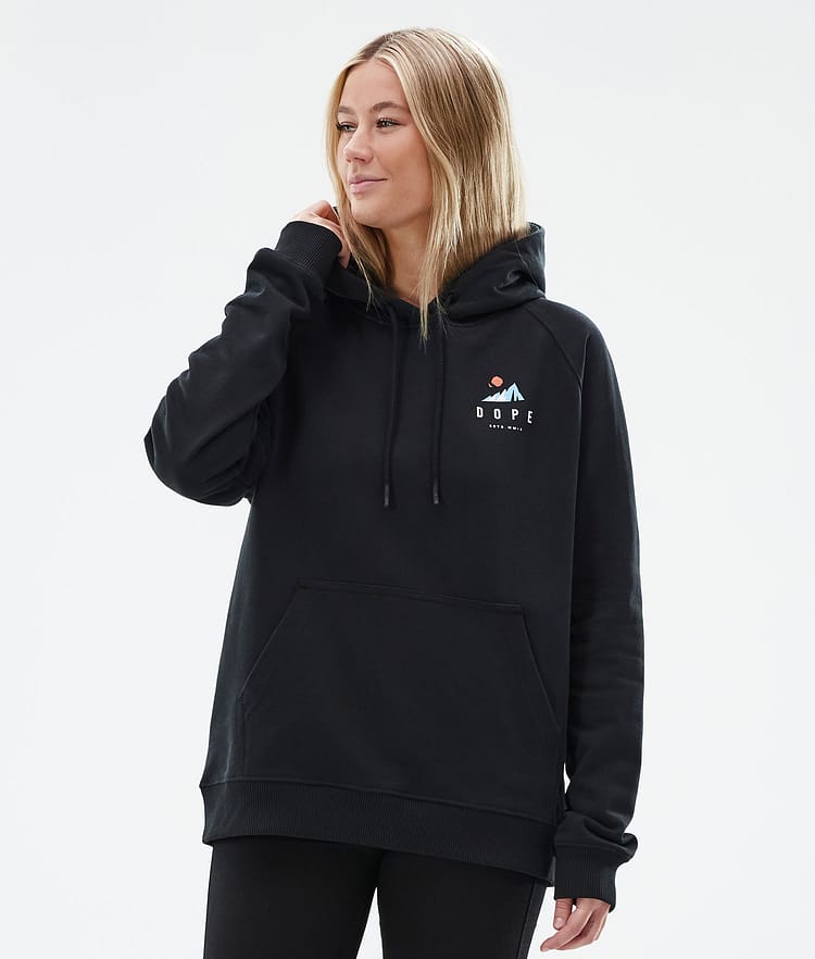 Dope Common W Felpa con Cappuccio Donna Ice Black, Immagine 2 di 7