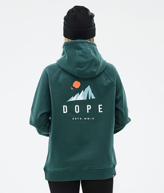 Dope Common W Hoodie Dame Bottle Green
